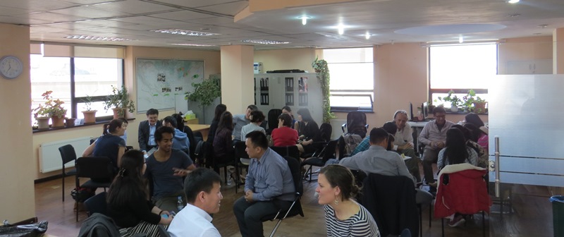 Attendees participating in the Australia Awards Mongolia Pre-Departure Briefing 2015 Semester II intake